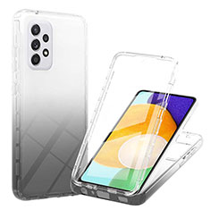 Custodia Silicone Trasparente Ultra Sottile Morbida Cover Fronte e Retro 360 Gradi Sfumato ZJ1 per Samsung Galaxy A52s 5G Nero