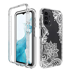 Custodia Silicone Trasparente Ultra Sottile Morbida Cover Fronte e Retro 360 JX1 per Samsung Galaxy A23 5G Bianco