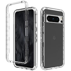 Custodia Silicone Trasparente Ultra Sottile Morbida Cover Fronte e Retro 360 per Google Pixel 8 Pro 5G Chiaro