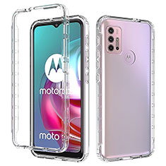 Custodia Silicone Trasparente Ultra Sottile Morbida Cover Fronte e Retro 360 per Motorola Moto G30 Chiaro