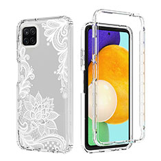 Custodia Silicone Trasparente Ultra Sottile Morbida Cover Fronte e Retro 360 per Samsung Galaxy A22 5G Bianco