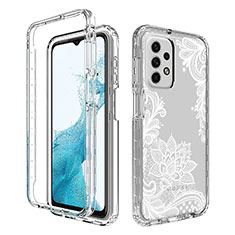 Custodia Silicone Trasparente Ultra Sottile Morbida Cover Fronte e Retro 360 per Samsung Galaxy A23 5G Bianco