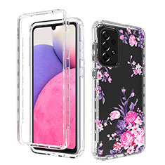Custodia Silicone Trasparente Ultra Sottile Morbida Cover Fronte e Retro 360 per Samsung Galaxy A33 5G Rosa
