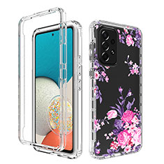 Custodia Silicone Trasparente Ultra Sottile Morbida Cover Fronte e Retro 360 per Samsung Galaxy A53 5G Rosa