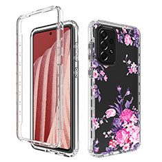 Custodia Silicone Trasparente Ultra Sottile Morbida Cover Fronte e Retro 360 per Samsung Galaxy A73 5G Rosa