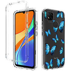 Custodia Silicone Trasparente Ultra Sottile Morbida Cover Fronte e Retro 360 per Xiaomi Redmi 9C Blu