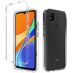 Custodia Silicone Trasparente Ultra Sottile Morbida Cover Fronte e Retro 360 per Xiaomi Redmi 9C Chiaro