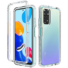 Custodia Silicone Trasparente Ultra Sottile Morbida Cover Fronte e Retro 360 per Xiaomi Redmi Note 11 4G (2022) Chiaro