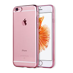 Custodia Silicone Trasparente Ultra Sottile Morbida Cover H17 per Apple iPhone 6 Oro Rosa