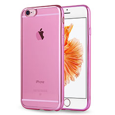 Custodia Silicone Trasparente Ultra Sottile Morbida Cover H17 per Apple iPhone 6 Rosa
