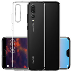 Custodia Silicone Trasparente Ultra Sottile Morbida K08 per Huawei P20 Pro Chiaro