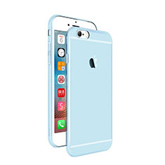 Custodia Silicone Trasparente Ultra Sottile Morbida per Apple iPhone 6S Blu