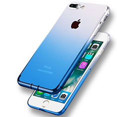 Custodia Silicone Trasparente Ultra Sottile Morbida Sfumato G01 per Apple iPhone 8 Plus Blu