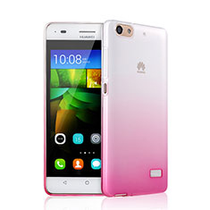 Custodia Silicone Trasparente Ultra Sottile Morbida Sfumato per Huawei Honor 4C Rosa