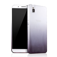 Custodia Silicone Trasparente Ultra Sottile Morbida Sfumato per Huawei Honor 7i shot X Grigio