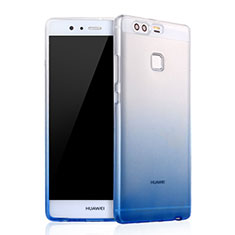 Custodia Silicone Trasparente Ultra Sottile Morbida Sfumato per Huawei P9 Blu