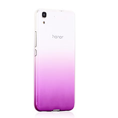 Custodia Silicone Trasparente Ultra Sottile Morbida Sfumato per Huawei Y6 Viola