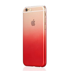 Custodia Silicone Trasparente Ultra Sottile Morbida Sfumato Z01 per Apple iPhone 6 Rosso