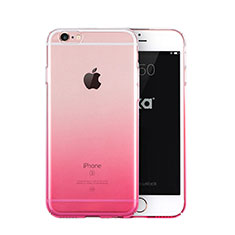 Custodia Silicone Trasparente Ultra Sottile Morbida Sfumato Z01 per Apple iPhone 6S Plus Rosa