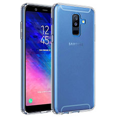 Custodia Silicone Trasparente Ultra Sottile Morbida T02 per Samsung Galaxy A6 Plus (2018) Chiaro