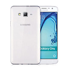 Custodia Silicone Trasparente Ultra Sottile Morbida T02 per Samsung Galaxy On5 G550FY Chiaro