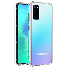 Custodia Silicone Trasparente Ultra Sottile Morbida T02 per Samsung Galaxy S20 5G Chiaro
