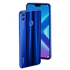 Custodia Silicone Trasparente Ultra Sottile Morbida T04 per Huawei Honor V10 Lite Blu