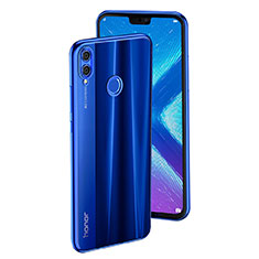 Custodia Silicone Trasparente Ultra Sottile Morbida T04 per Huawei Honor View 10 Lite Blu