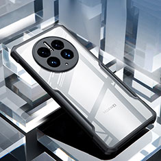 Custodia Silicone Trasparente Ultra Sottile Morbida T04 per Huawei Mate 50 Nero