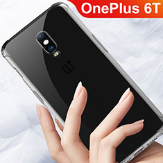 Custodia Silicone Trasparente Ultra Sottile Morbida T04 per OnePlus 6T Chiaro