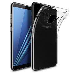 Custodia Silicone Trasparente Ultra Sottile Morbida T04 per Samsung Galaxy A8+ A8 Plus (2018) Duos A730F Chiaro