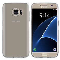Custodia Silicone Trasparente Ultra Sottile Morbida T04 per Samsung Galaxy S7 G930F G930FD Grigio