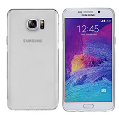 Custodia Silicone Trasparente Ultra Sottile Morbida T06 per Samsung Galaxy Note 5 N9200 N920 N920F Grigio