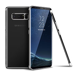 Custodia Silicone Trasparente Ultra Sottile Morbida T06 per Samsung Galaxy Note 8 Duos N950F Argento