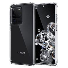 Custodia Silicone Trasparente Ultra Sottile Morbida T06 per Samsung Galaxy S20 Ultra Chiaro