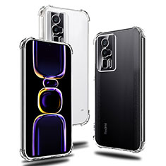 Custodia Silicone Trasparente Ultra Sottile Morbida T06 per Xiaomi Poco F5 Pro 5G Chiaro