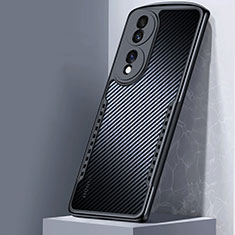Custodia Silicone Trasparente Ultra Sottile Morbida T07 per Huawei Honor X7b Nero