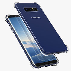 Custodia Silicone Trasparente Ultra Sottile Morbida T07 per Samsung Galaxy Note 8 Duos N950F Chiaro