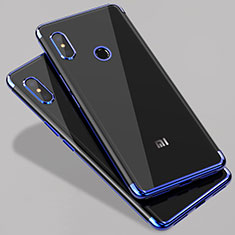 Custodia Silicone Trasparente Ultra Sottile Morbida T07 per Xiaomi Mi A2 Blu
