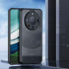 Custodia Silicone Trasparente Ultra Sottile Morbida T08 per Huawei Mate 60 Pro+ Plus Nero