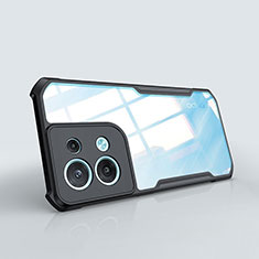 Custodia Silicone Trasparente Ultra Sottile Morbida T08 per Oppo Reno8 Pro+ Plus 5G Nero