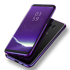Custodia Silicone Trasparente Ultra Sottile Morbida T08 per Samsung Galaxy S8 Viola