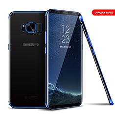 Custodia Silicone Trasparente Ultra Sottile Morbida T09 per Samsung Galaxy S8 Blu
