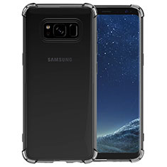 Custodia Silicone Trasparente Ultra Sottile Morbida T10 per Samsung Galaxy S8 Grigio