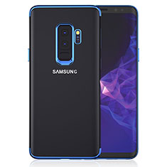 Custodia Silicone Trasparente Ultra Sottile Morbida T16 per Samsung Galaxy S9 Plus Blu