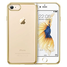 Custodia Silicone Trasparente Ultra Sottile Morbida T18 per Apple iPhone SE (2020) Oro