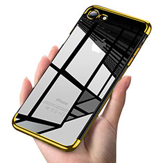 Custodia Silicone Trasparente Ultra Sottile Morbida T19 per Apple iPhone SE (2020) Oro