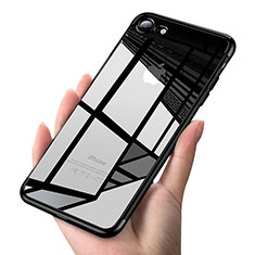 Custodia Silicone Trasparente Ultra Sottile Morbida T19 per Apple iPhone SE3 2022 Nero