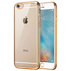 Custodia Silicone Trasparente Ultra Sottile Morbida T21 per Apple iPhone SE (2020) Oro