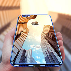 Custodia Silicone Trasparente Ultra Sottile Morbida T21 per Apple iPhone SE3 (2022) Blu